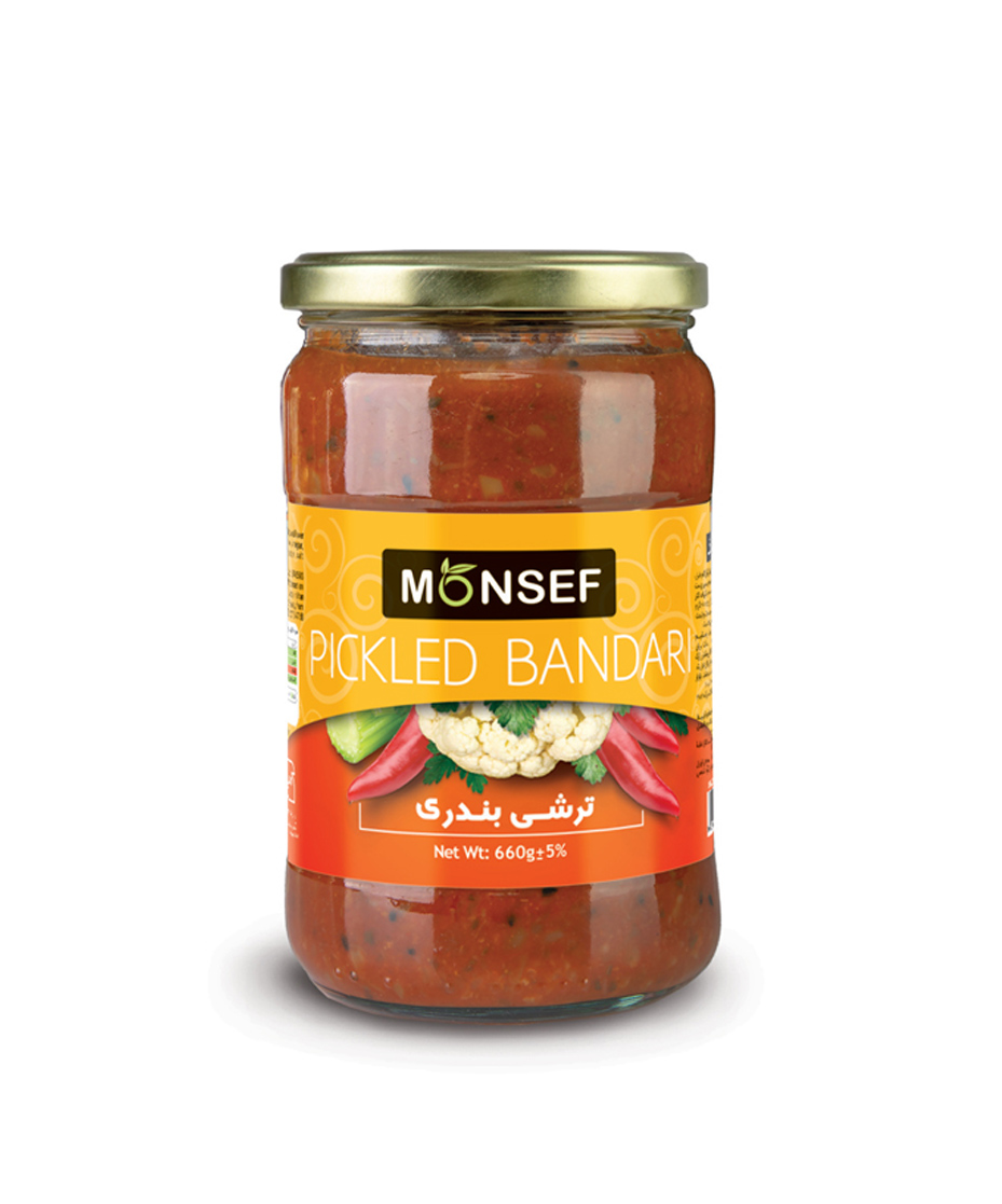 ترشی بندری شیشه ای منصف